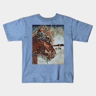 Horse in Snow Kids T-Shirt